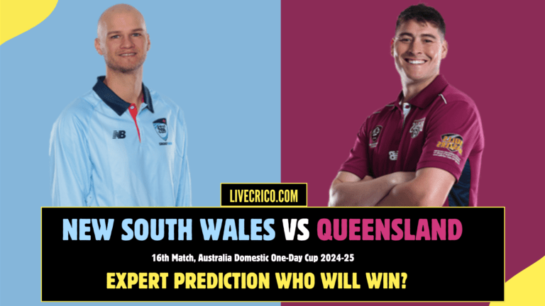 ODI CUP AUS: Queensland vs NSW, 16th Match Prediction & Details Analysis – Who Will Win?